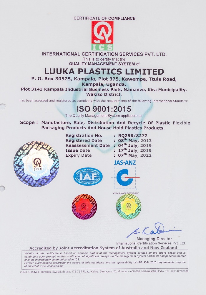 ISO 9001:2005 Certificate
